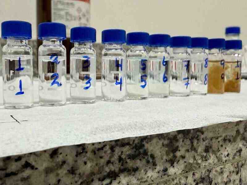 Formulações em bancada de laboratório